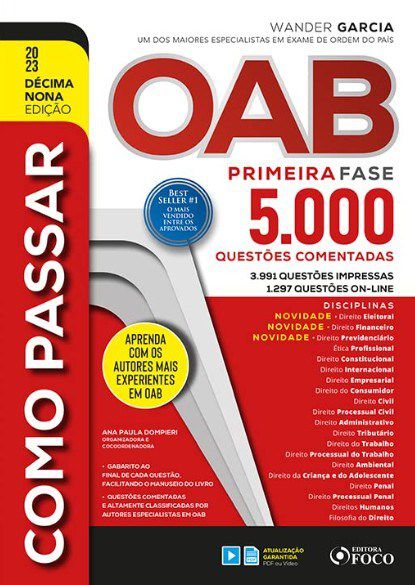Livro Como Passar Na Oab Primeira Fase 5.000 Questoes Comentadas - Garcia