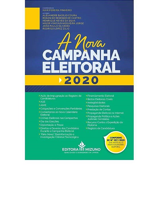 Livro Nova Campanha Eleitoral 2020 - Igor Pereira Pinheir