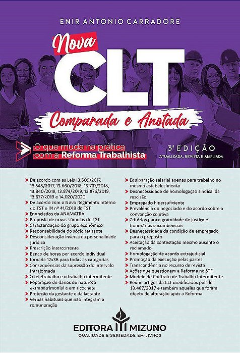 Livro Nova Clt Comparada e Anotada - Carradore