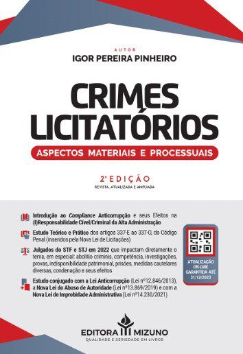 Livro Crimes Licitatórios: Aspectos Materiais e Processuais - Pinheiro - Mizuno