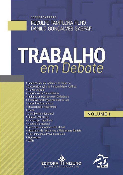 Livro Trabalho em Debate: Vol. 1 - Pamplona Filho/gaspa