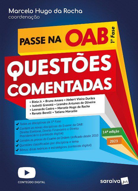 Livro Passe Na Oab: 1 Fase:  Questões Comentadas  Rocha