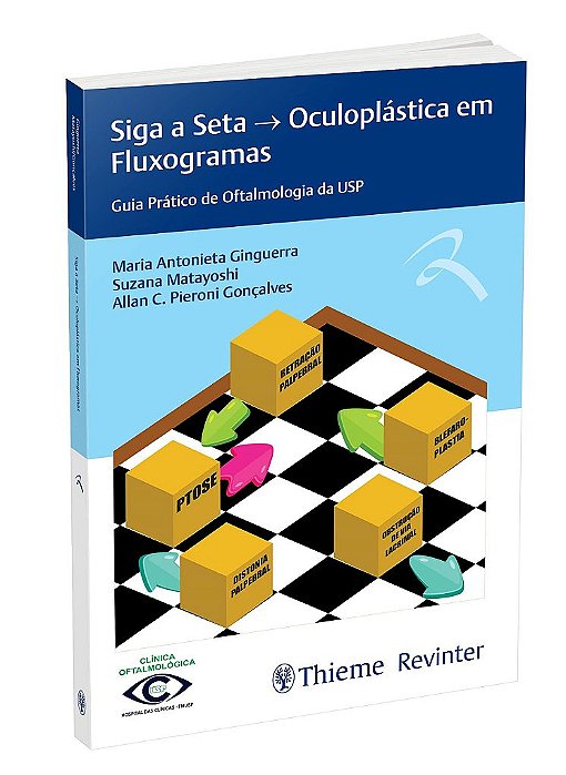 Livro Siga a Seta - Oculoplástica em Fluxogramas - Ginguerra - Revinter