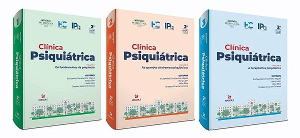 Livro Clínica Psiquiátrica HC FMUSP Coleção 3 Volumes