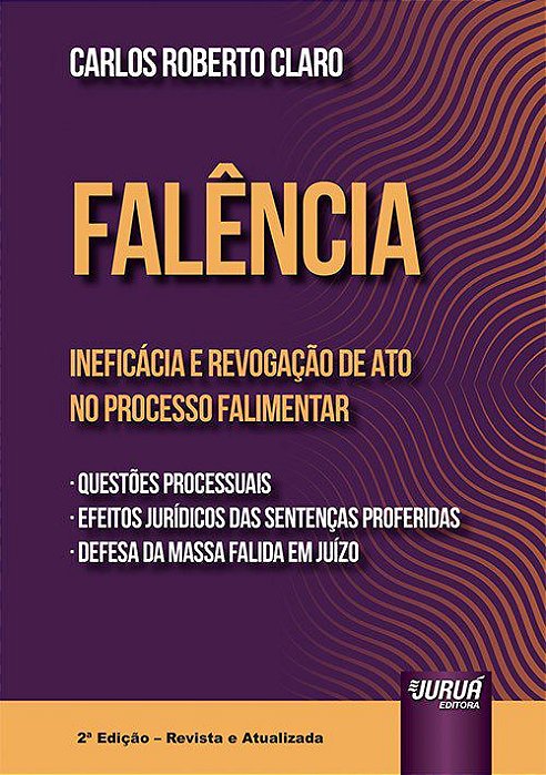 Livro Falencia - Ineficacia e Revogacao de Ato No Processo Falimentar - Questoes - Claro
