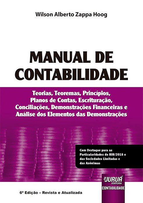 Livro Manual de Contabilidade - Teorias, Teoremas, Principios, Planos de Contas, - Hoog