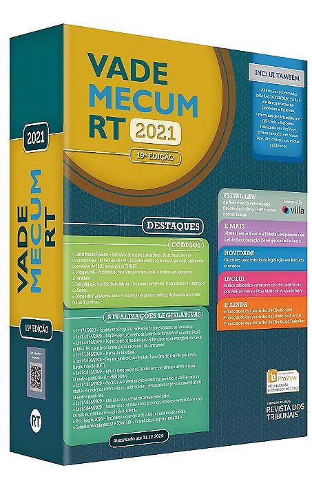 Livro Vade Mecum Rt 2021 - Editora Revista dos