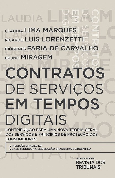 Livro Contratos de Servicos em Tempos Digitais - Miragem/lorenzetti/c