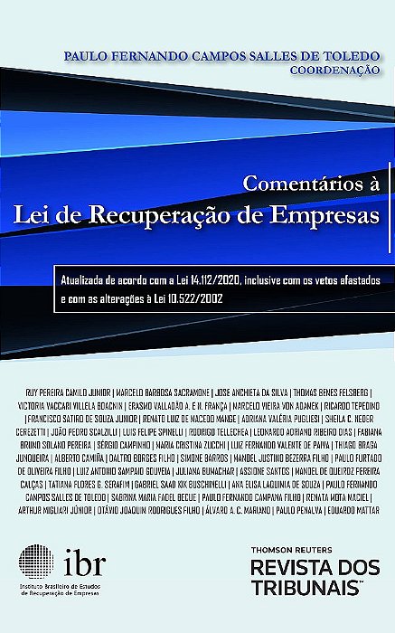 Livro Comentários a Lei de Recuperação de Empresas - Toledo - RT