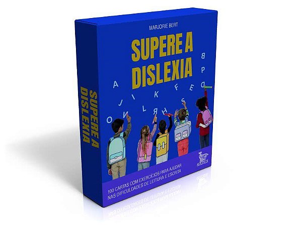 Livro Caixinha Supere a Dislexia 100 Cartas com Exercícios para Ajudar nas Dificuldades