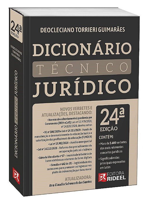 Livro Dicionário Técnico Jurídico - Guimarães - Rideel
