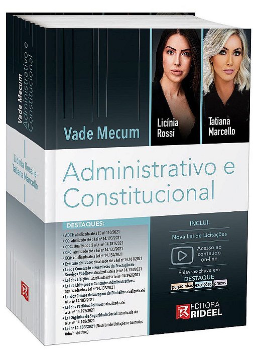 Livro Vade Mecum Administrativo e Constitucional - Rossi - Rideel