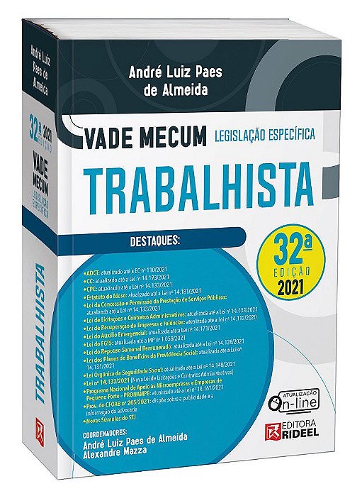 Livro Vade Mecum Trabalhista - Almeida