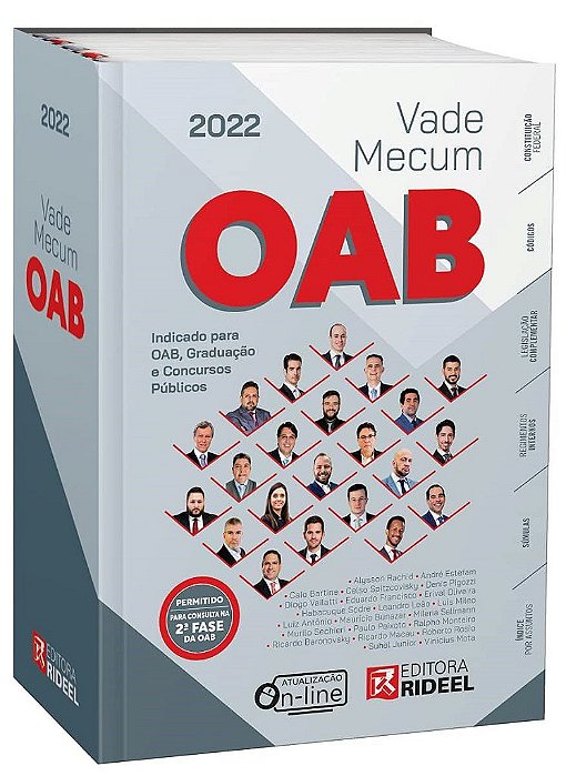 Livro Vade Mecum OAB 2022 - Rachid - Rideel