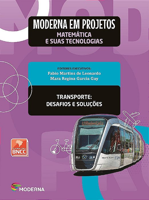 Livro Moderna em Projetos Transporte Matemática - Leonardo - Moderna
