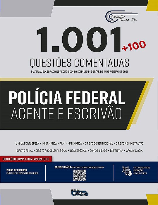 Livro 1001+100 Policia Federal Agente e Escrivão