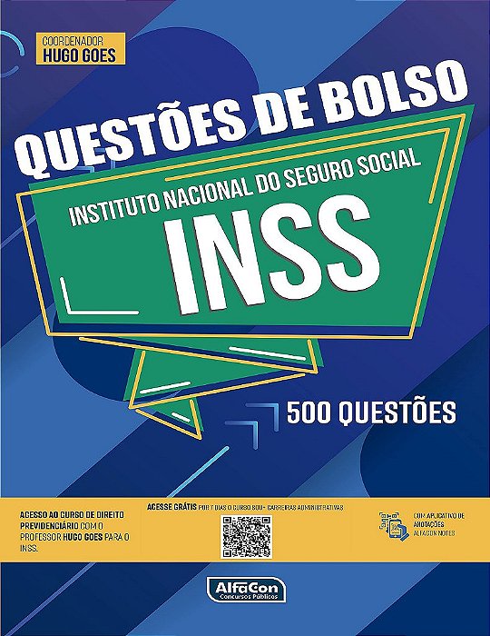 Livro Questões de Bolso Inss: 500 Questões - Equipe Alfacon