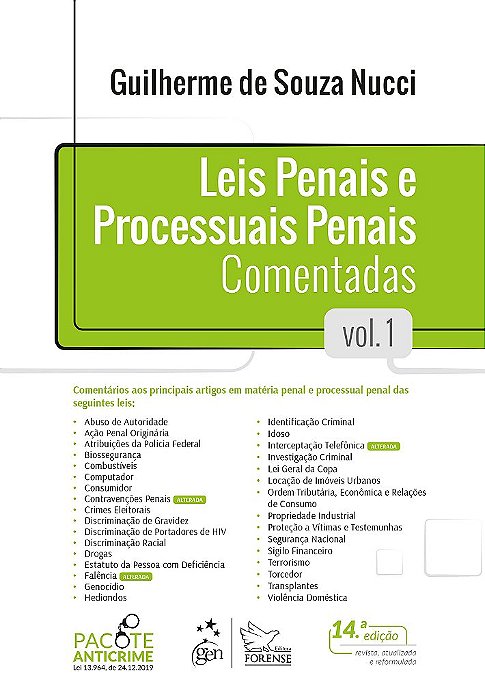 Livro Leis Penais e Processuais Penais Comentadas - Vol. 1 - Nucci - Forense