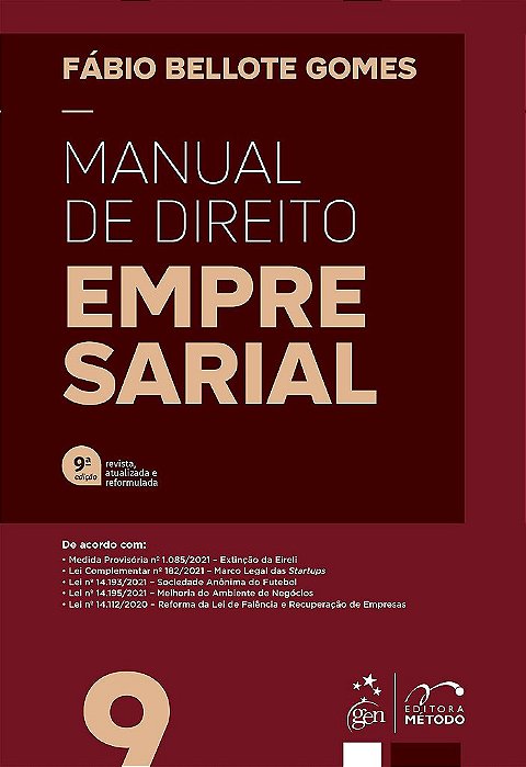 Livro Manual de Direito Empresarial - Gomes