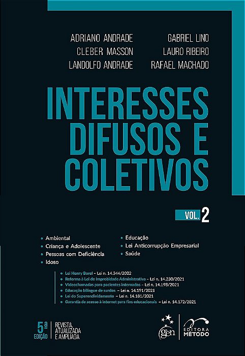 Livro Interesses Difusos e Coletivos: Vol. 2 - Andrade/masson/andra