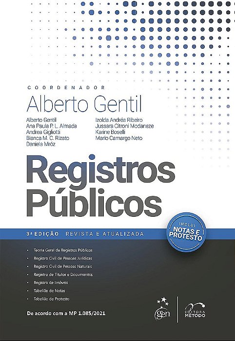 Livro Registros Publicos - Gentil