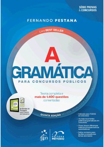 Livro Gramática para Concursos Públicos  Pestana
