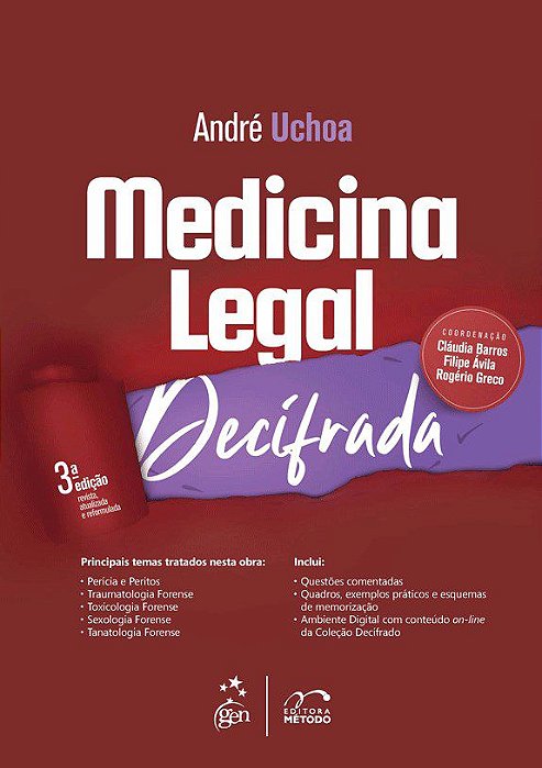 Livro Medicina Legal Decifrada  Uchoa