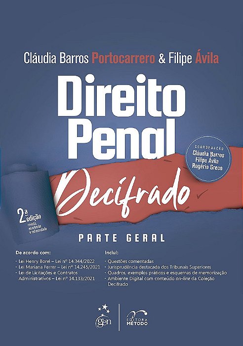 Livro Direito Penal: Parte Geral - Portocarrero/avila