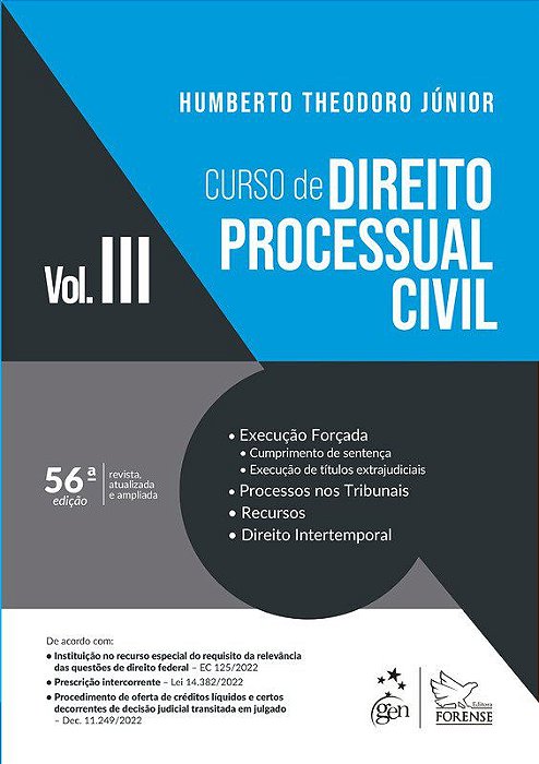 Livro Curso de Direito Processual Civil: Vol. 3 - Theodoro Junior