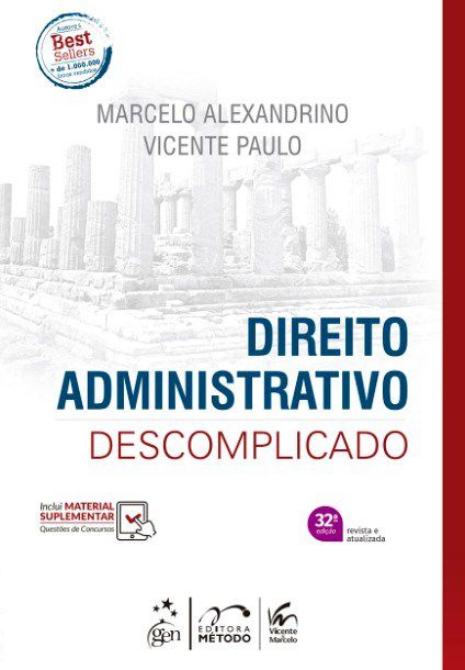 Livro Direito Administrativo Descomplicado - Alexandrino - Método