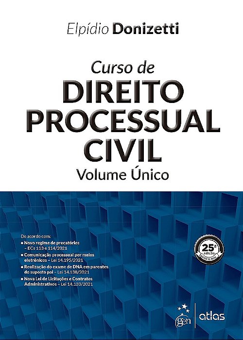 Livro Curso de Direito Processual Civil: Volume Unico - Donizetti