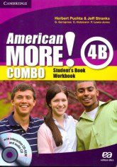 Livro American More! Combo 4b - Students Book e Workbook + Audio cd - Puchta/stranks
