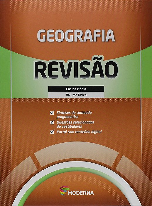 Livro Caderno de Revisao - Geografia - Volume Unico - Editora Moderna