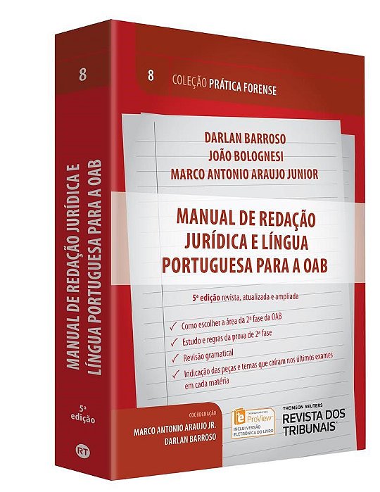 Livro Manual de Redacao Juridica e Lingua Portuguesa para a Oab - Vol.8 - Barroso/bolognesi/ar