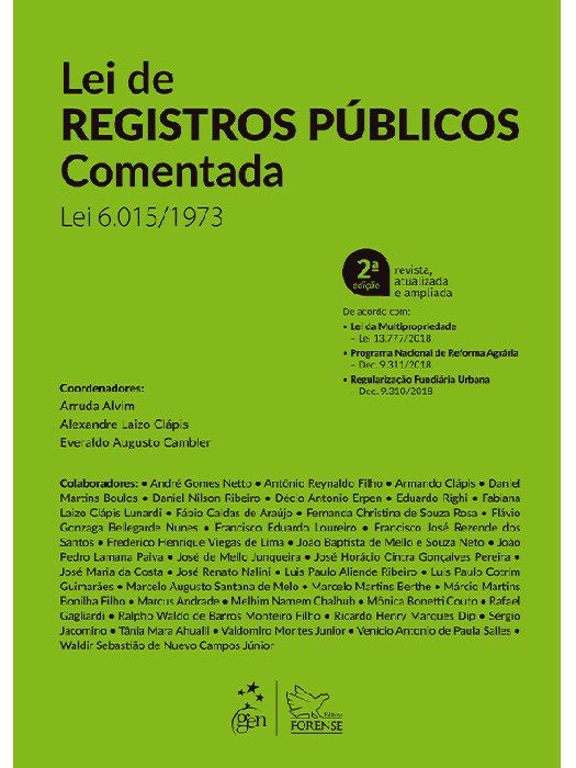Livro Lei de Registros Públicos Comentada  Alvim Neto