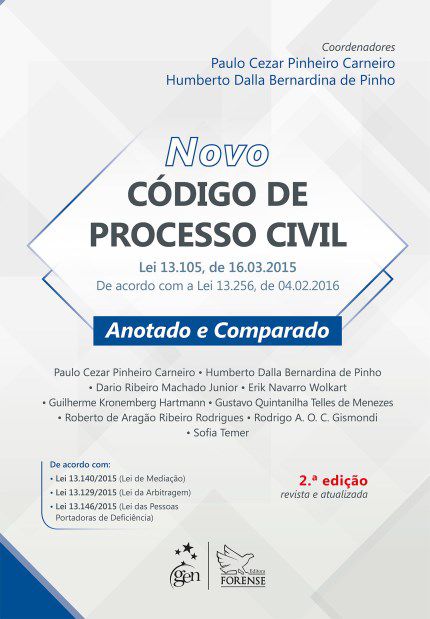 Livro Novo Código de Processo Civil:  Anotado e Comparado