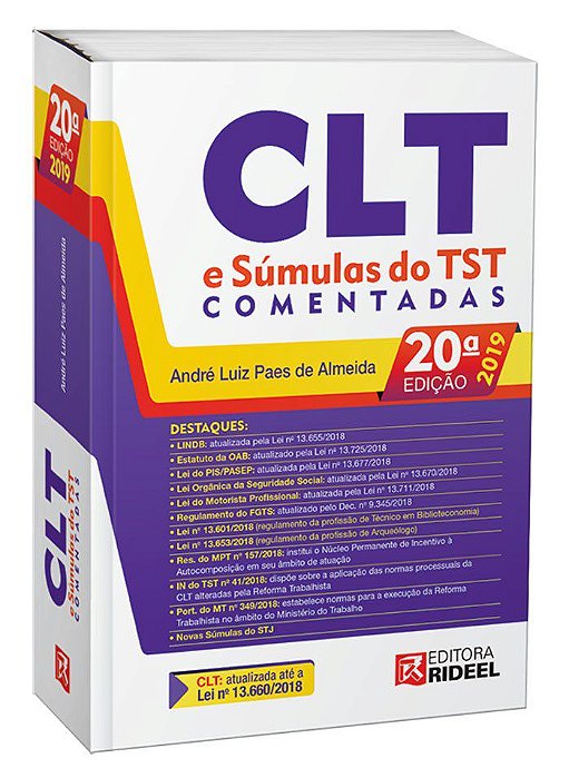 Livro Clt e Sumulas do Tst Comentadas - Almeida