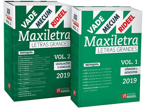 Livro Vade Mecum Maxiletra  (letras Grandes) Rideel   2 Volumes - Angher