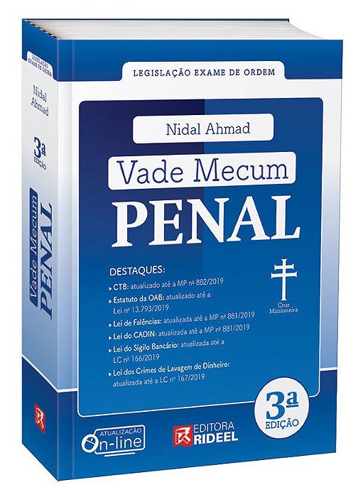 Livro Vade Mecum Penal - Missioneiro - Ahmad - Rideel