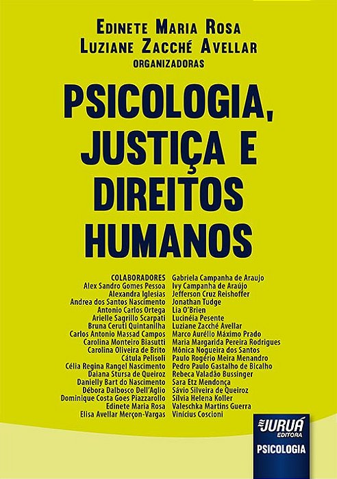 Livro Psicologia, Justica e Direitos Humanos - Rosa/avellar