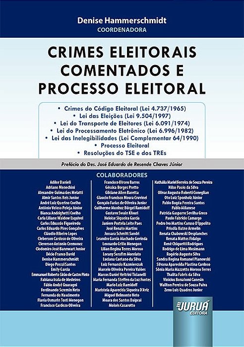 Livro Crimes Eleitorais Comentados e Processo Eleitoral - Hammerschmidt