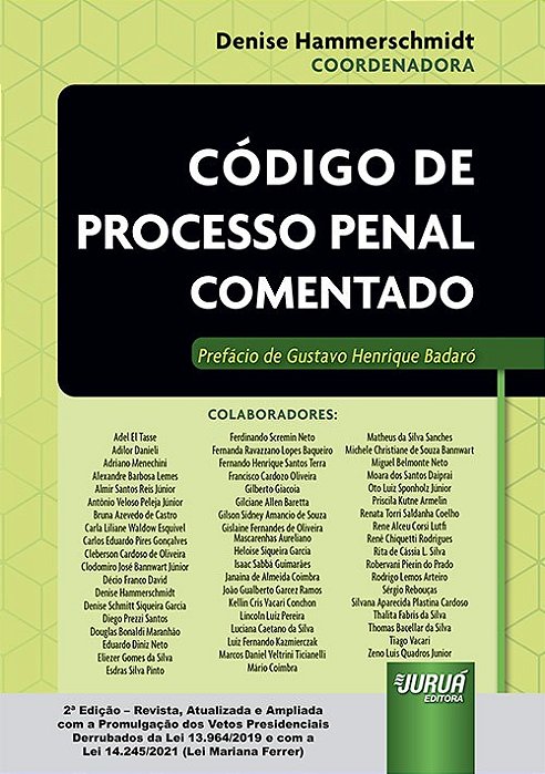 Livro Codigo de Processo Penal Comentado - Hammerschmidt