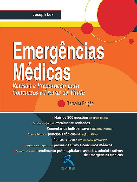 Livro Emergências Médicas Revisão e Preparação para Concursos e Provas - Lex - Revinter