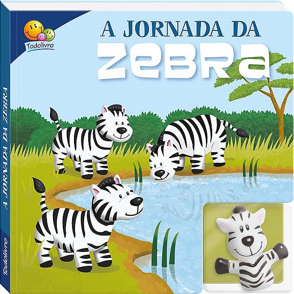 Livro Dedoche leia e Brinque: a Jornada da Zebra - The Clever Factory,