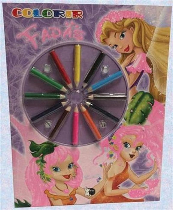 Livro Colorir Fadas - Girassol