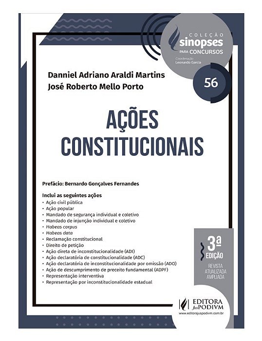 Livro Sinopses para Concursos - V.56 - Acoes Constitucionais - Martins / Porto