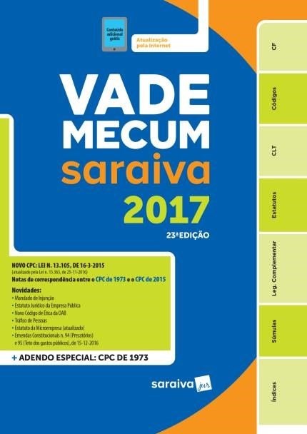 Livro Vade Mecum Tradicional Saraiva 2017 - Saraiva