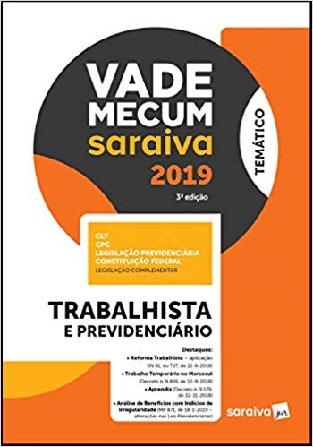 Livro Vade Mecum - Trabalhista e Previdenciario - Saraiva Sa Livreiros