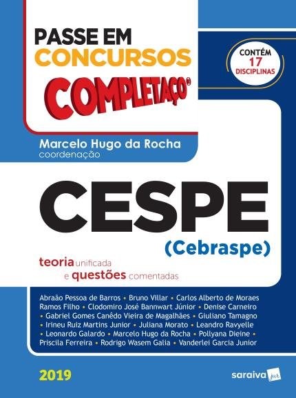 Livro Passe em Concursos - Completaco - Cespe - Teoria Unificada e Questoes Comen - Saraiva