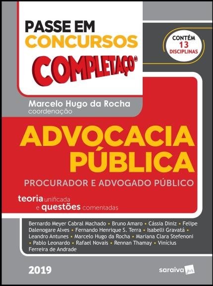 Livro Passe em Concursos Completaço Advocacia Pública Procurador e Advogado